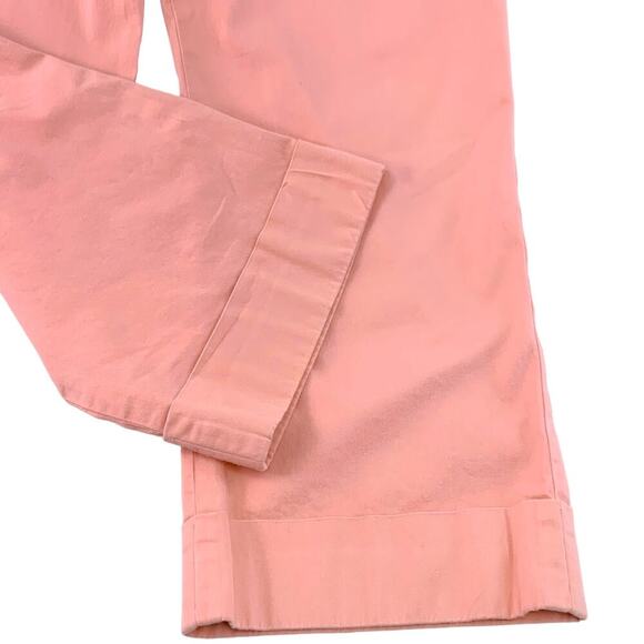 Halogen Cropped Capri Pants Wide Leg Womens 8 Peach Stretchy Mid Rise Cuff Hem - Picture 6 of 12